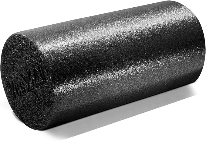 Yes4All Medium Firm Round PE Foam Roller 12, 18, 24, 36 Inches for Pilates, Yoga, Stretching, Balance & Core Exercises