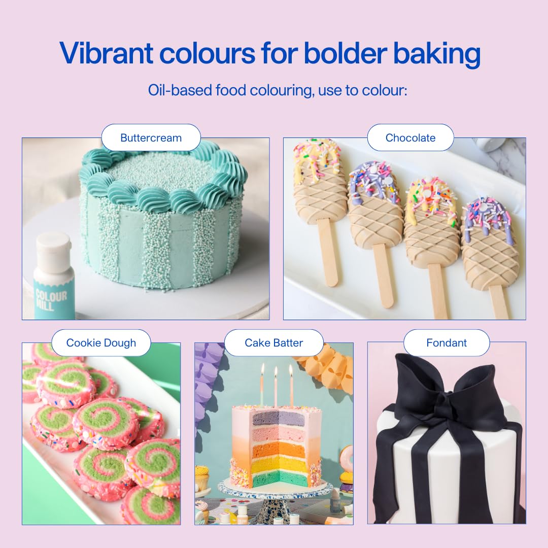 Colour Mill Oil-Based Food Coloring, 20 Milliliters Hot Pink