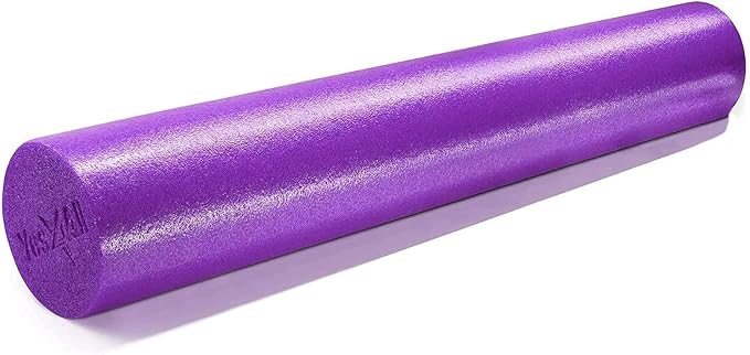 Yes4All Medium Firm Round PE Foam Roller 12, 18, 24, 36 Inches for Pilates, Yoga, Stretching, Balance & Core Exercises