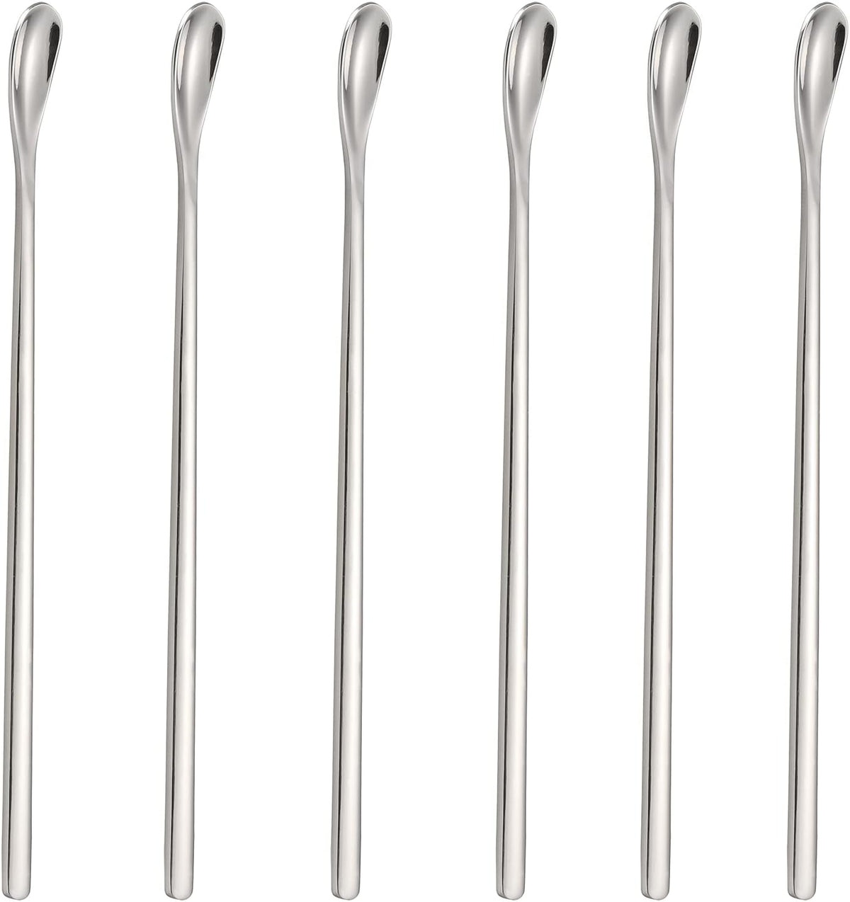 Stainless Steel Coffee Stirrers Spoons 6 Pieces Ice Tea Long Spoons Drink Stir Sticks Spoon for Bar Coffee Cocktail…