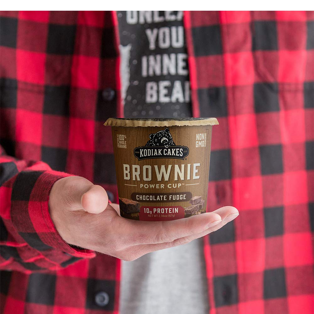Kodiak Cakes Chocolate Fudge Brownie in a Cup, 2.36 Ounce (Pack of 12) (Packaging May Vary)