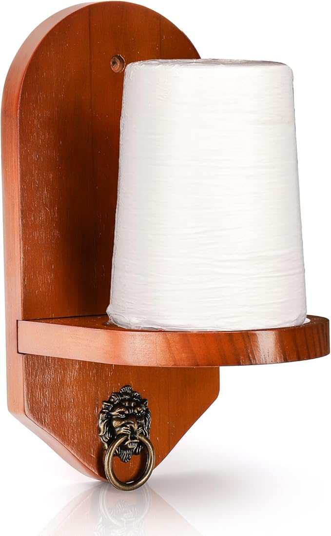 Wall Mounted Cone Chalk Holder, Solid Wood Pool Hand Chalk Holder, Billiards Pool Table Cone Chalk Holder with Beveled Edge and Hardware, Pool Table Accessories