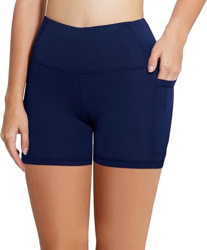 baleaf Women's 8"/ 5"/ 3" Biker Shorts High Waist Yoga Workout Gym Running Volleyball Spandex Shorts with Pockets