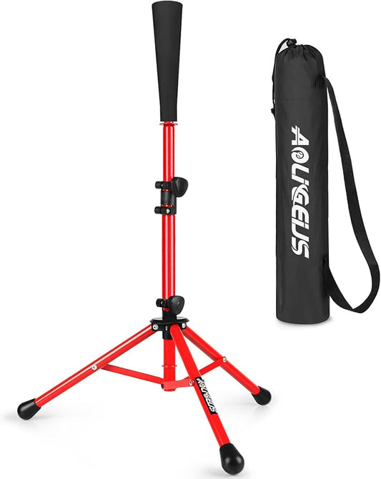 Baseball Tee Batting Tee Softball Tee Portable Travel Hitting Tee,Easy Adjustable Height,Stable Tripod Stand