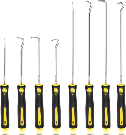 Aleric 8 Pieces Pick and Hook Tools Set, Precision Automotive Pick Tool for Car Auto Oil Seal, Pick Set Mechanic, Picks Tool Set to Remove Hoses and Gaskets, Pick Hooks Puller Remover Kit