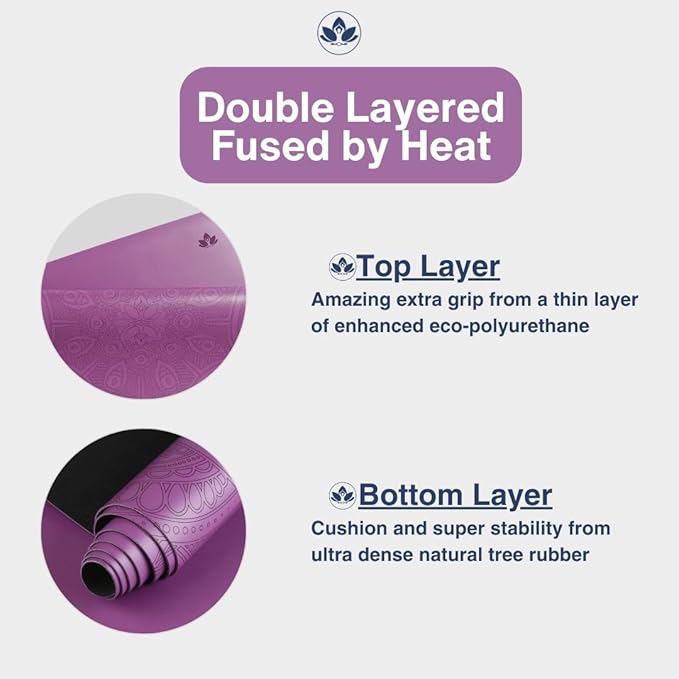 Clever Yoga Liquid Balance Thick Yoga Mat - Pro Exercise Yoga Mat with Non-Slip Surface for Home Gym, Earth-Friendly & Recyclable Pilates and Workout Pad Women & Men, 4.5 mm