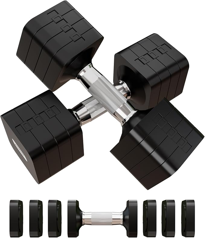 15LB 20LB 50LB Adjustable Dumbbell Set Free Weights Dumbbells Set for Women Men Hand Weights Sets Adjust Dumbbell Weight Sets for Home Gym Exercise Workout Strength Training Equipments
