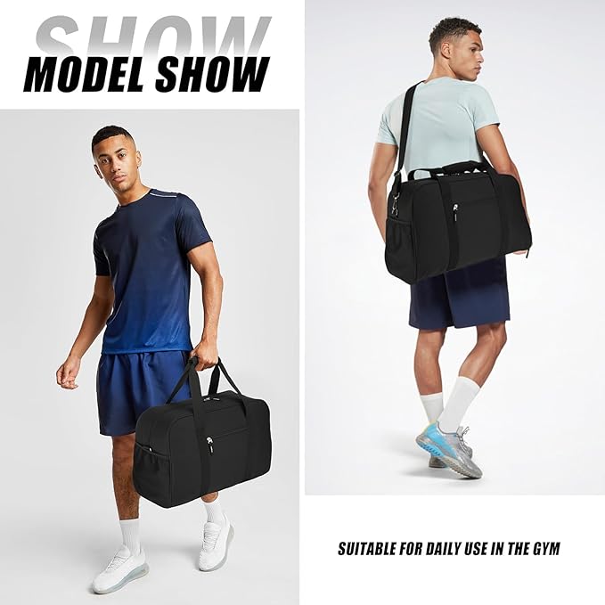 Searock 21 Inch Gym Bag with Shoe Compartment, Sports Duffle Bag for Travel, Carry On Duffel Bag, Weekender Overnight Bags for Men and Women Traveling