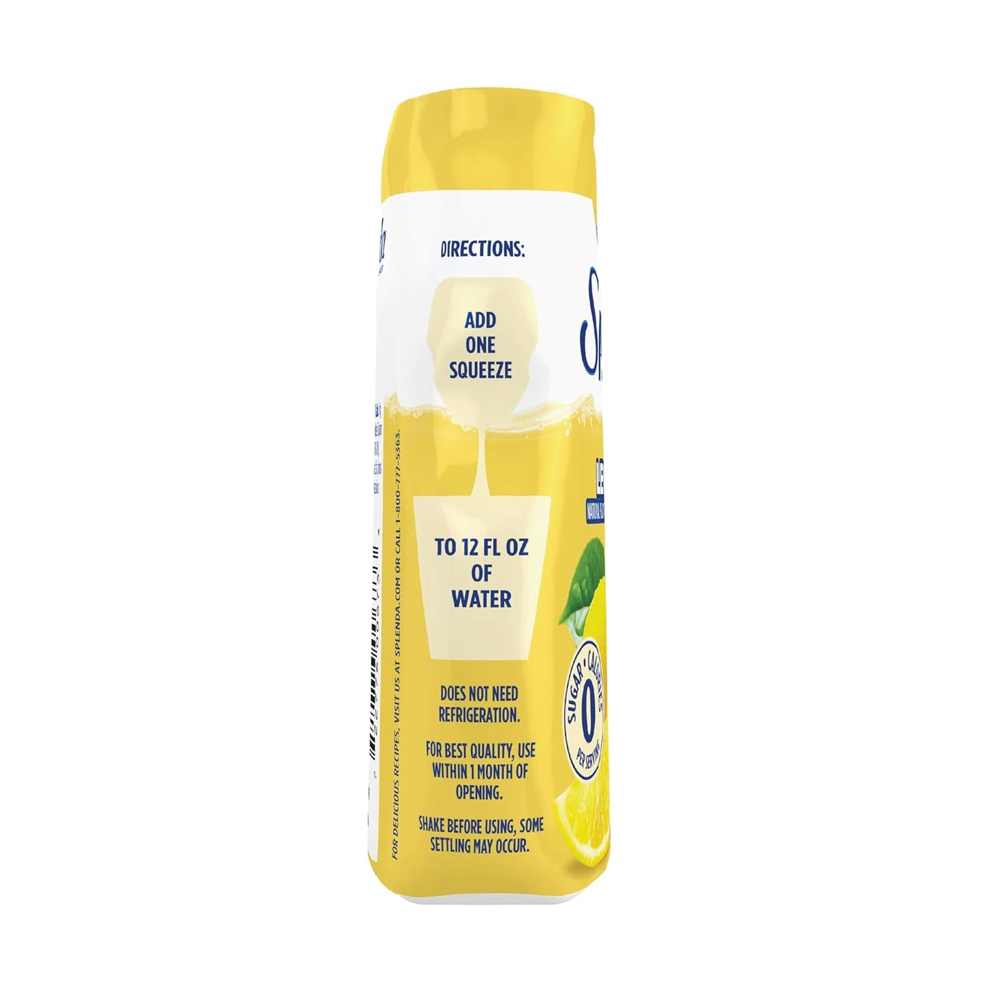 SPLENDA Liquid Water Enhancer Drops, Sugar Free, Zero Calorie, Natural Flavor, Concentrated Drink Mix, 3.11 Fl Oz Each Bottle (Lemonade, 1 Pack)