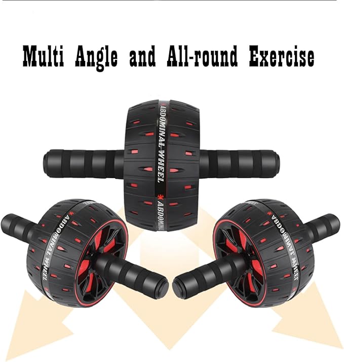 AB Wheel Roller, Exercise Abdominal Wheel Fitness for Gym & Home, Work-out Strength-Training Equipment with Knee Pad