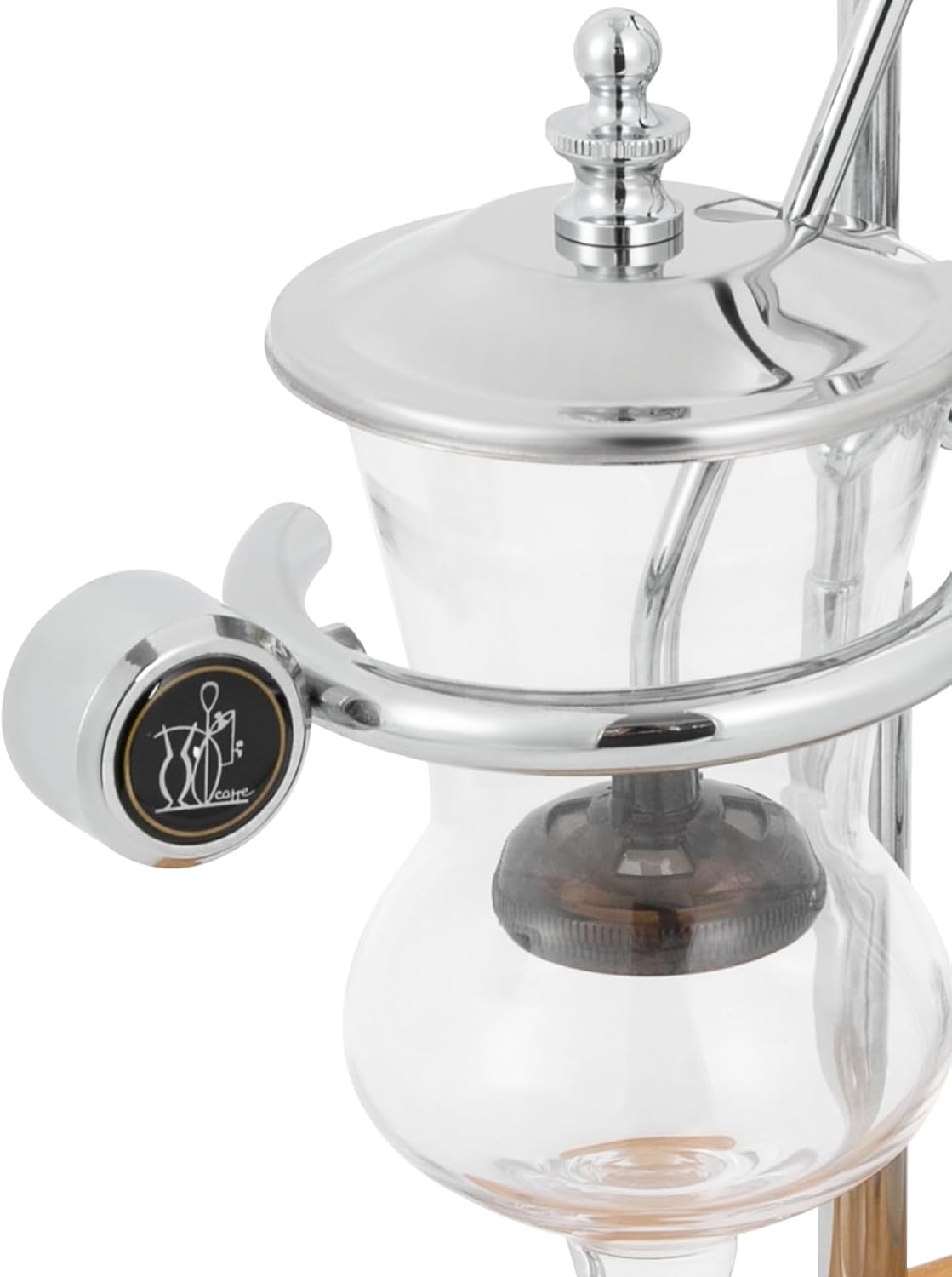 Family Balance Siphon Syphon Coffee Maker Siphon Brewer, Elegant Retro-Style Design Sliver (Sliver 1)