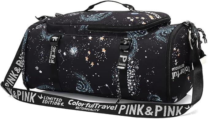 Kalesi Cool Gym Duffle Bag Backpack 4-Way Waterproof with Shoes Compartment for travel Sport Hiking laptop Lightweight