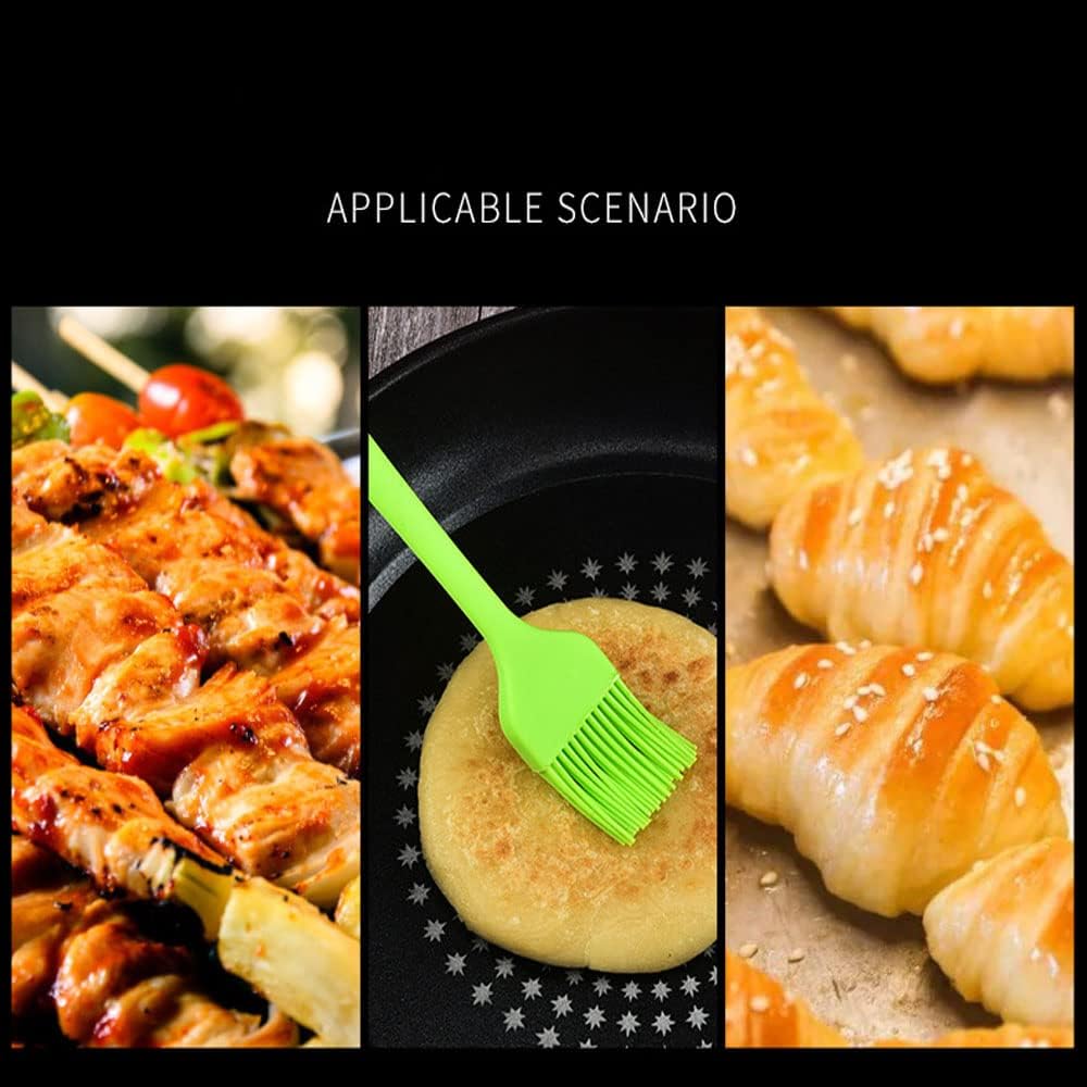 Silicone brush， BBQ/Pastry Basting Brushes,Silicone Cooking Grill Barbecue Baking Pastry Oil/Honey/Sauce Brush (7 PCS,orange)