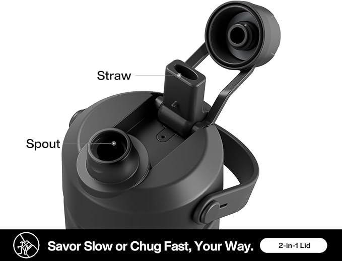 26 oz Insulated Water Bottle with 2-in-1 Straw and Spout Lid, Keep Cold 24H, Leak-Proof, Fits in Car Cup Holder, Stainless Steel Water Bottle for Sports, Travel, and School (Twilight Cosmos)