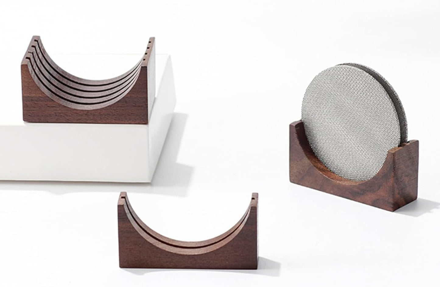Espresso-Puck Screen Walnut-Stand Coffee Reusable Filter For Espresso-Portafilter Holder Wooden-Stand For 51/53/58mm Coffee Filter Screen Holder Coffee Machine Accessories