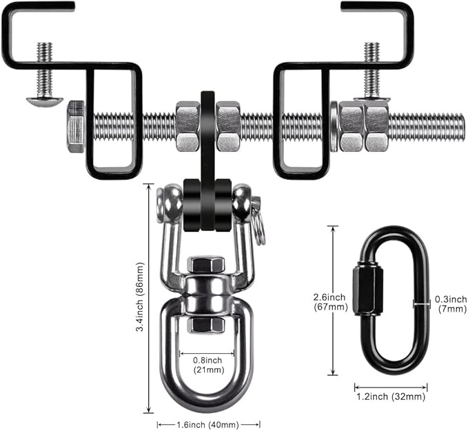 BeneLabel Punching Bag Hanger, Heavy Bag Mount, Boxing Bag Kit, Holder, Wall Mount, Accessories for Beam, 400KG Capacity