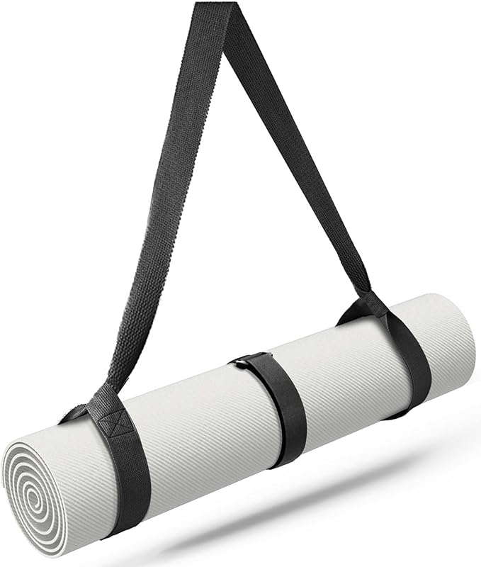 MRZZATA Yoga Mat Carrier Strap Long - Adjustable Thick and Wide Strap for Carrying Mat or Stretching, Black