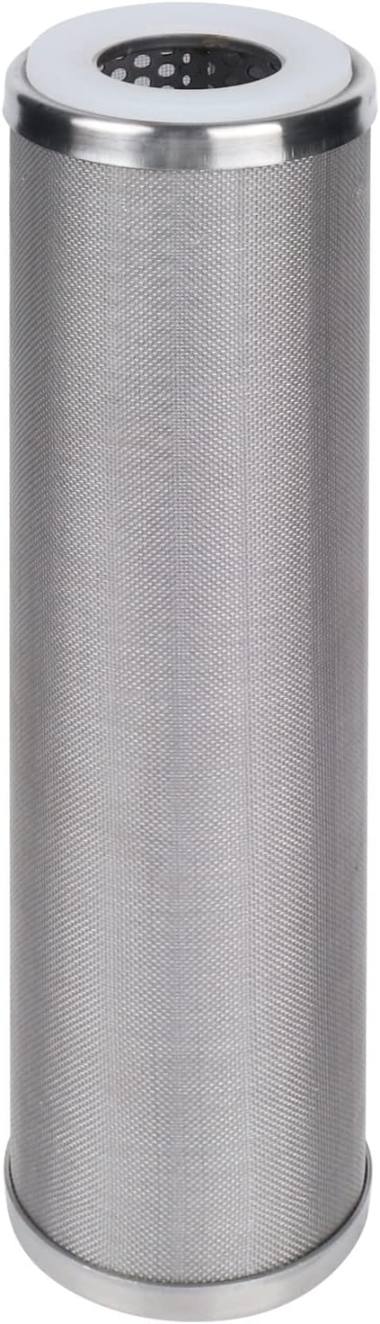 Amwater Stainless Steel Cleanable Wire Mesh Filter Cartridge 10”Length,2.5"OD(5 Micron)