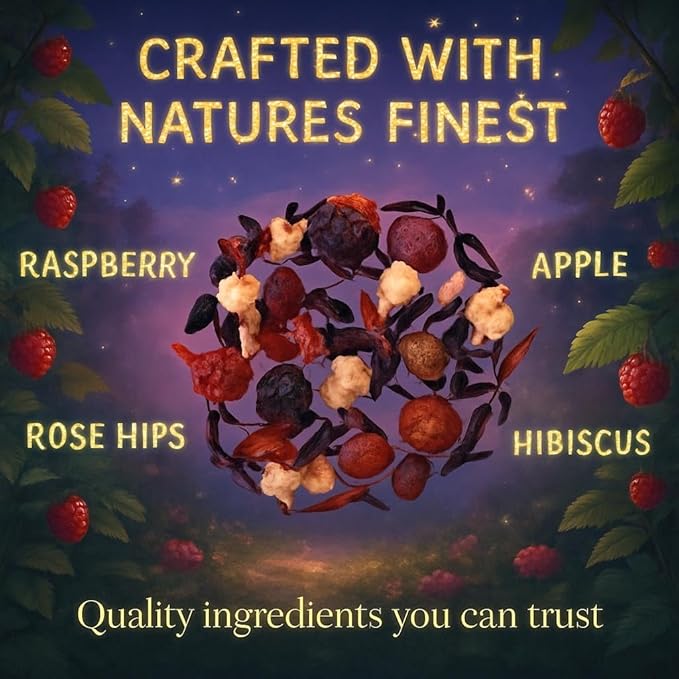 Bellasia Tea Could Catcher for Kids Using Real Fruit Pieces - Caffeine Free Herbal Tea Blend with Real Ingredients & Balanced Flavor- Add Loose Leaf Tea to Your Child’s Routine for A Fun & Tasty Drink. 20-25 Cups