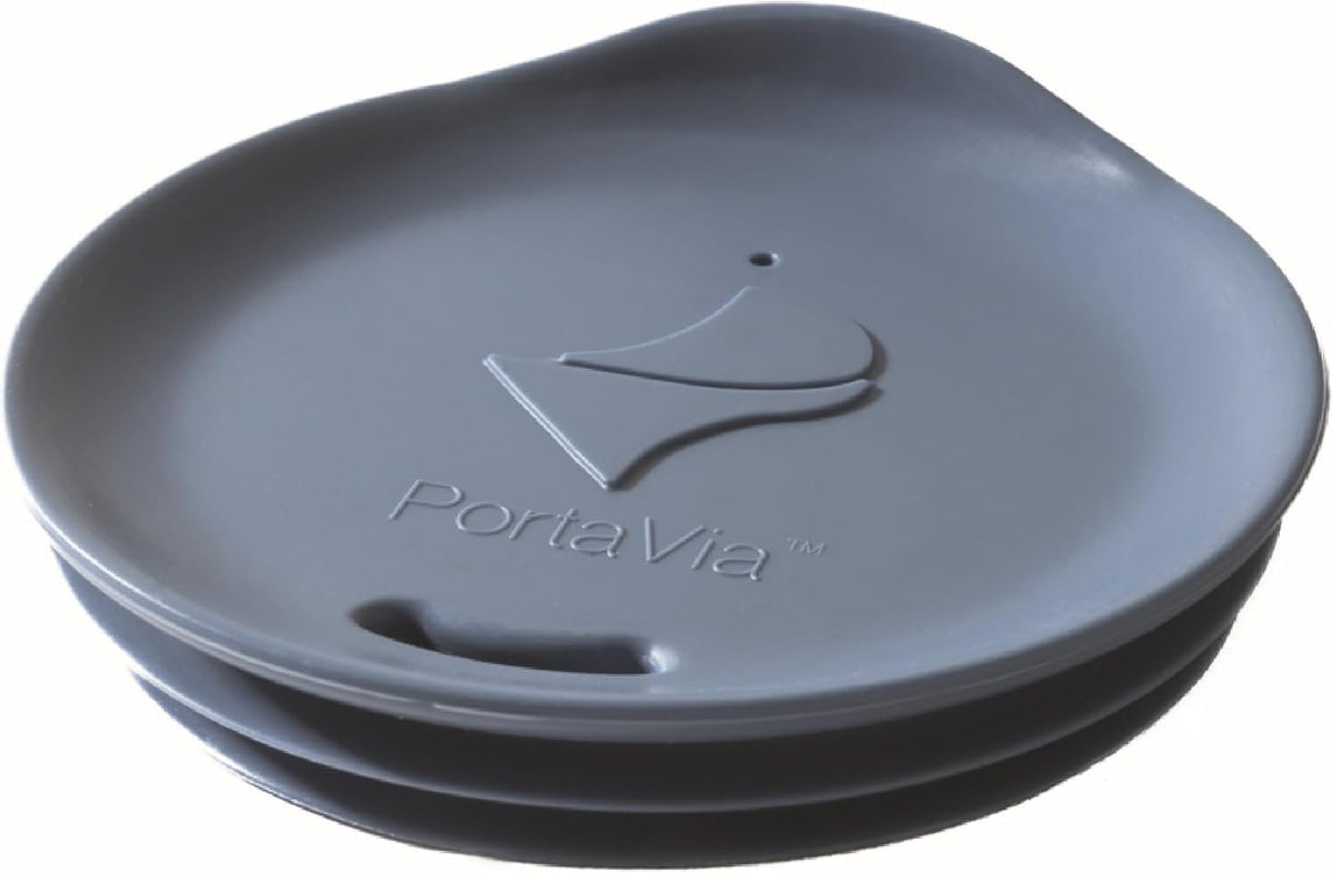 Reusable Coffee Cup Silicone Lid – Fits Most Tumbler, Water Bottle, & Ceramic Coffee Mug Between 3"-3¼" – Dishwasher-Safe Travel Mug Lid keeps your beverage in your mug (Medium - Navy)