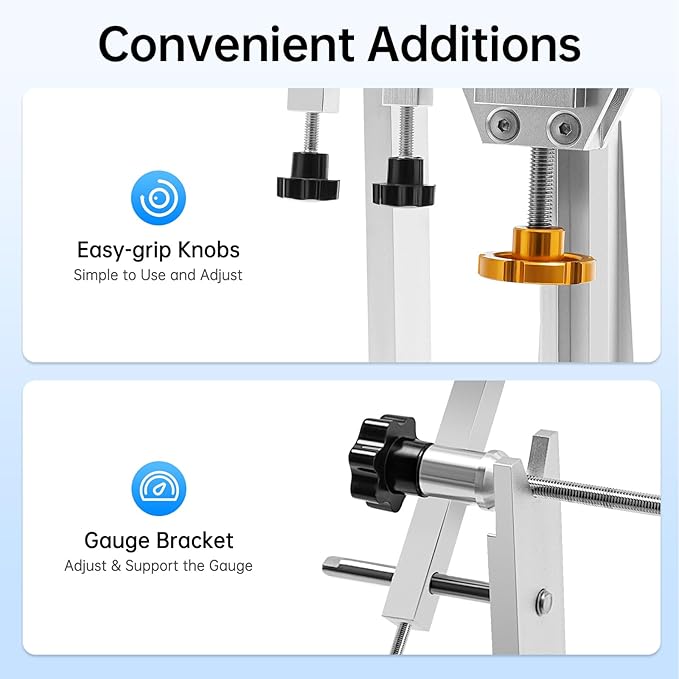 Bicycle Wheel Truing Stand, Professional Bike Repair Truing Bearing Stand with 3 Gauges Removable Bicycle Wheel Maintenance Tool Kit for 10" - 29" Wheels Rim Truing MTB Road