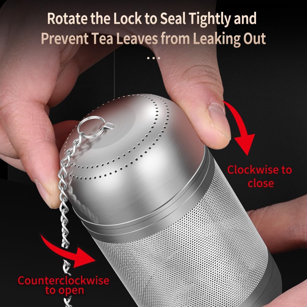 2Pack Tea Strainers for Loose Tea, Extra Fine Mesh Tea Infuser, 316 Stainless Steel Loose Leaf Tea Steeper, Tea Infuser for Loose Leaf Tea (2 Pack - Large + Small)