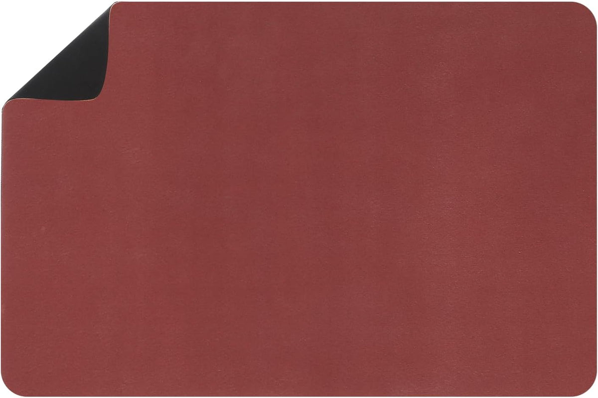 uxcell Silicone Mats for Kitchen Counter, 23.6" x 15.7" Non-Slip Countertop Protector Mat Heat Resistant Coffee Mat Waterproof Table Placemat, Wine Red