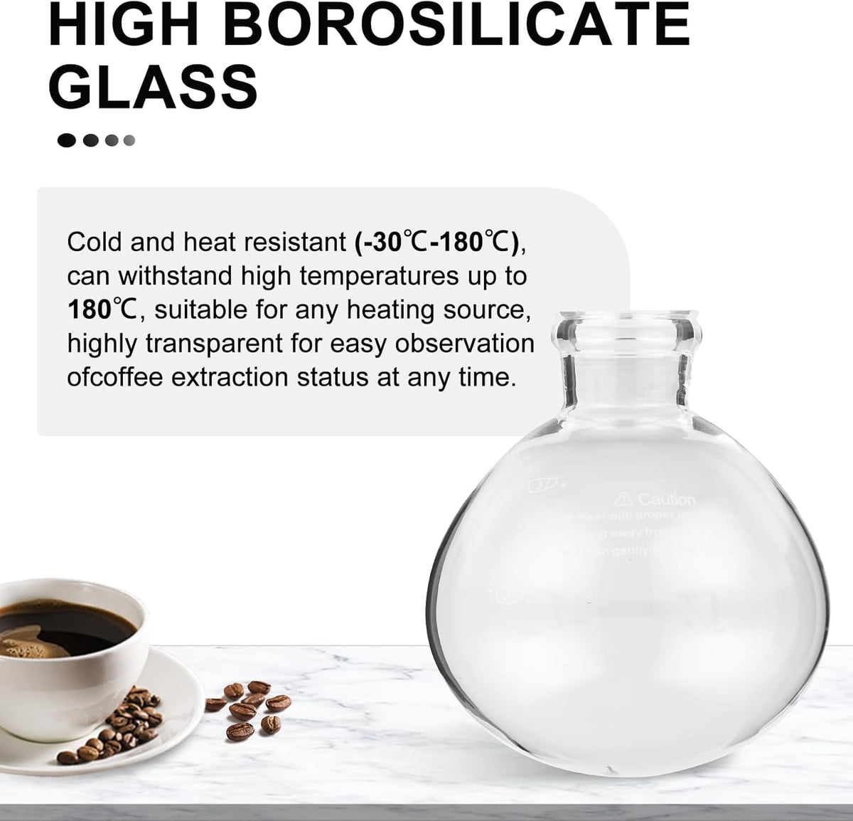 YUCHENGTECH Syphon Coffee Maker Tabletop Glass Siphon Pot Glass Technica Siphon Vacuum Coffee Maker(3 Cups(360ml))