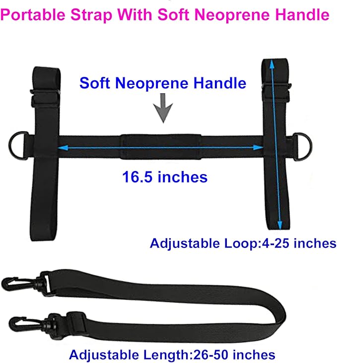 WISDING Yoga Mat Strap, Portable Yoga Mat Sling, Picnic Blanket Strap with Adjustable Shoulder Strap & Handle for Festivals Picnics Camping Motorcycle Bedroll Pilates