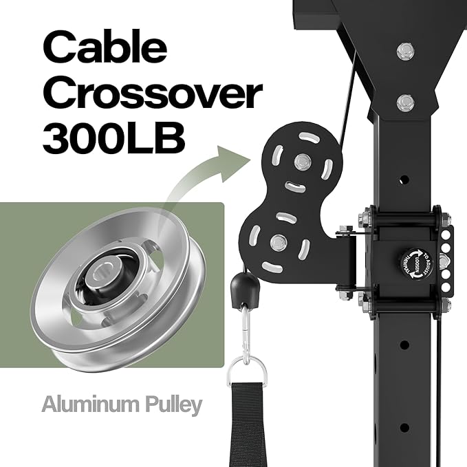 MAJOR FITNESS Drone1 Power Cage - Multi-Function Power Rack for Home Gym, Squat Rack, Cable Crossover System, for Strength Training, Heavy-Duty Steel Construction