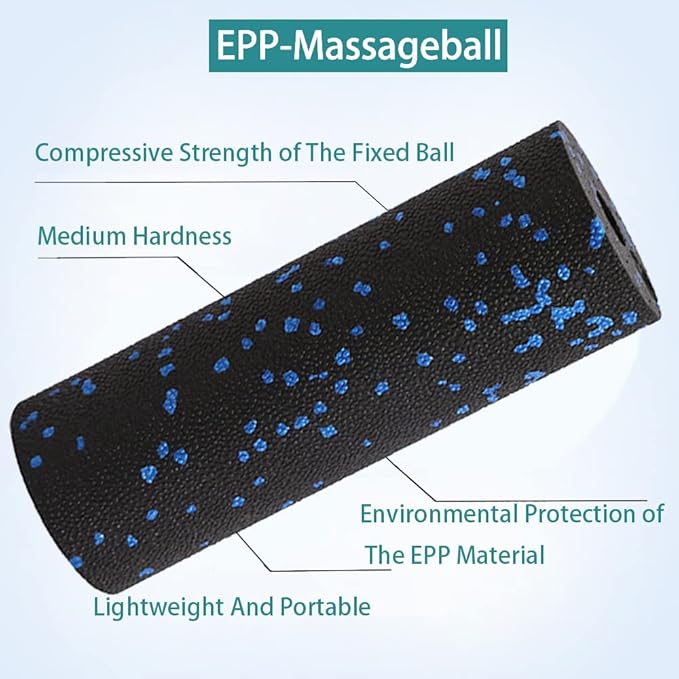 Mini Foam Roller - Muscle Massage Rollers for Trigger Point Therapy, Myofascial Release, Deep Tissue Fitness Massage & Relax Tight Muscles, Peanut Ball