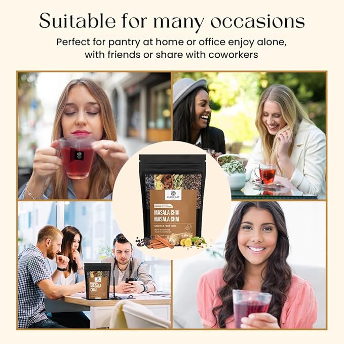 Blendart India's Original Masala Chai Tea bags 100 Count | Eco- Conscious Tea Bags | Premium Assam Black Tea | Ginger and Cardamom Flavour | Whole Loose leaf Tea bags | Indian Spiced Chai Tea Bags