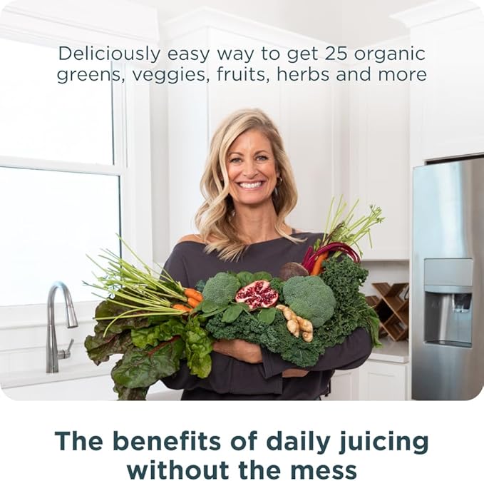 Ancient Nutrition Super Greens Powder, Organic Superfood Powder with Probiotics Made with Spirulina, Chlorella, Matcha, and Digestive Enzymes, 25 Servings, 7.05oz