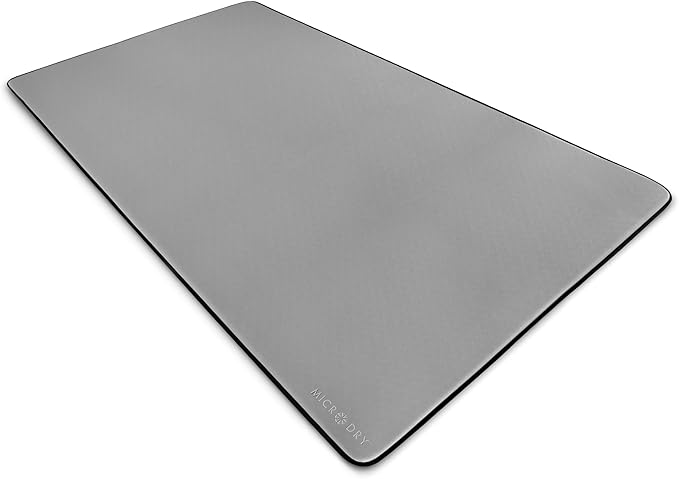 MICRODRY Deluxe Fitness Exercise Yoga Mat for Home & Gym, Extra Thick for High Impact Training, Multi Layered Skid Resistant Surface, Odor Neutralizing with Carrying Strap