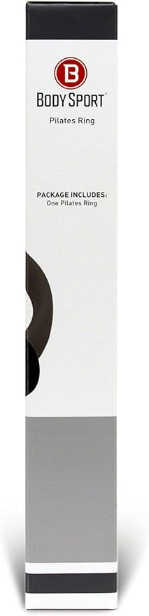 Body Sport Pilates Ring with Foam Padded Grips to Sculpt the Thighs, Core, Arms and More,Gray