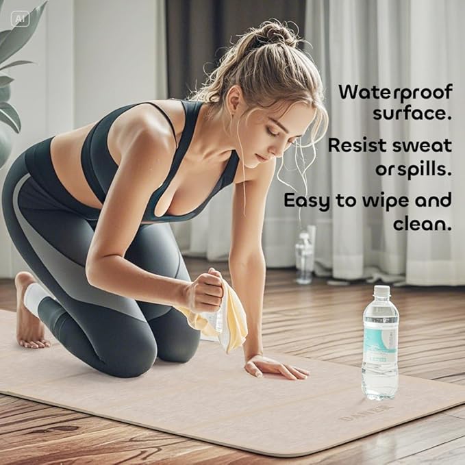 Foldable Yoga Mat 12mm Extra Thick Joint Protection,Portable Design for Travel/Pilates/Board/Camping,Environmental Sports Mat Non-Slip Gym Mat,Odorless POE Material