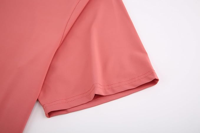 Alex Vando Mens Golf Shirt Moisture Wicking Quick-Dry Solid Short Sleeve Polo Shirts for Men