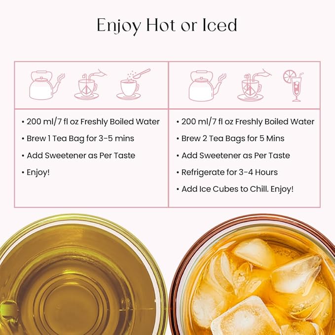 Blendart Blossom Blush Rose White Tea Bags Delicate Caffeinated Tea Made from Fresh Leaves. Natural Premium White Tea Bags -100 Pyramid Tea Bags