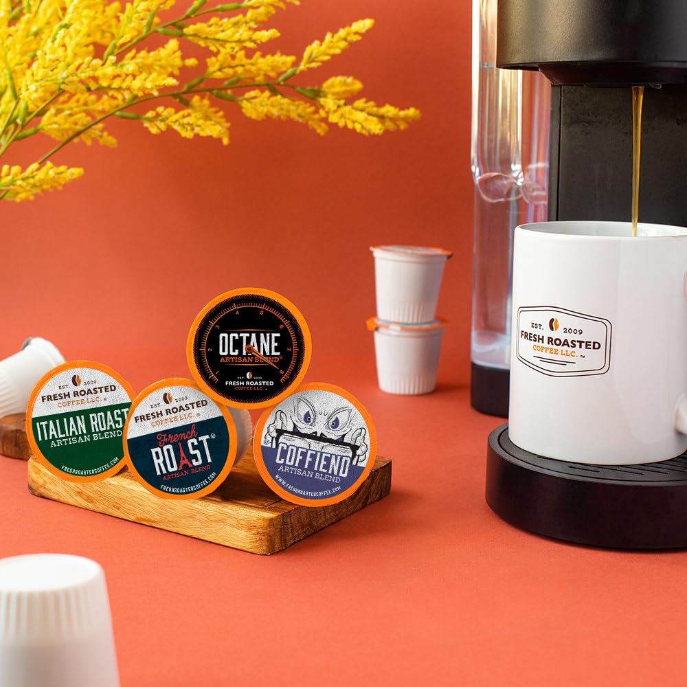 Fresh Roasted Coffee, Bold Artisan Blend Variety Pack, K-Cup Compatible, 96 Pods