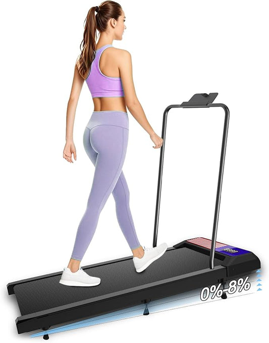 2 in 1 Treadmill and Walking Pad for Home/Office, Walking Treadmill with Remote Control, APP, and LED Display