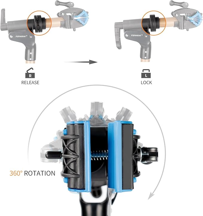 Bike Repair Stand -Shop Home Bicycle Mechanic Maintenance Rack，bike rack (golden（three legs）)