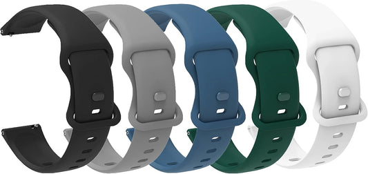 22mm Classic Watch Bands: Soft Silicone Sports Strap Compatible with GTX12, GTX13, T60 Smart Watches