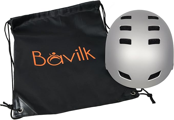 Bike Helmet 3 Sizes for Teenager Kids Youth Adults,Bavilk Skateboard Helmet Adjustable Multi-Sport Bicycle Cycling Scooter Roller Skate Inline Skating Rollerblading for Girls Boys Women Men Teen