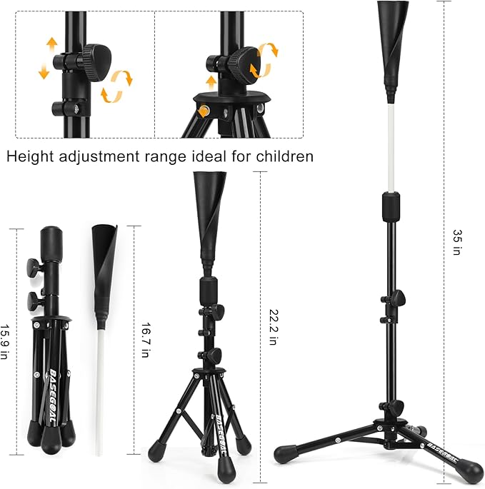 Baseball Tee for Kids,Youth Stand Set,Teeball Set,Youth Baseball,Softball Batting Tee Set,Easy Adjustable Height