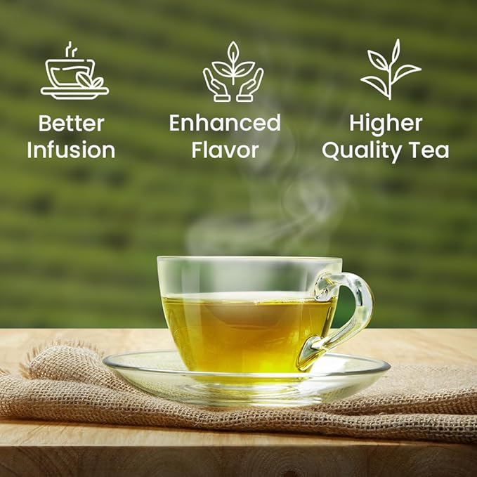 Blendart Blossom Blush Rose White Tea Bags Delicate Caffeinated Tea Made from Fresh Leaves. Natural Premium White Tea Bags -50 Pyramid Tea Bags