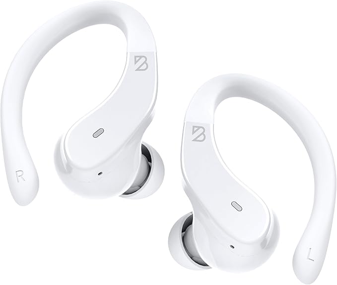 Back Bay Audio - Runner's Wireless Earbuds Bluetooth Headphones for Sports, Hook Over The Ear Buds, Deep Bass, Wrap Around Earphones with Earhooks for Running, Workout Wireless Headphones for The Gym