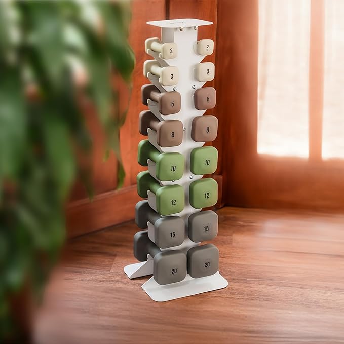 SafeGrip Dumbbells, Anti-Slip, Anti-Roll, Thick Handles, Free Weights, Square Dumbbells for Secure Workouts at Home, Weightlifting, and Personal Training