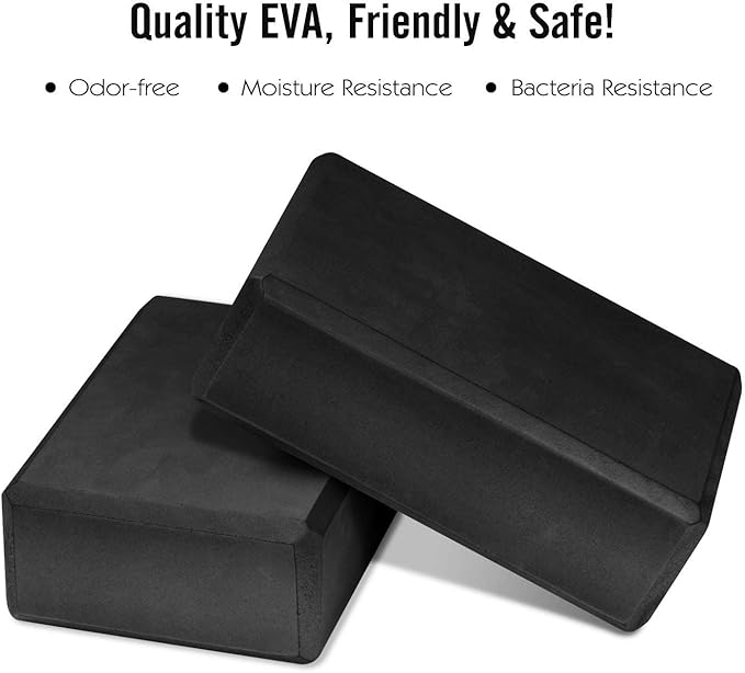 Gaiam Yoga Block - Supportive Latex-Free Eva Foam - Soft Non-Slip Surface with Beveled Edges for Yoga, Pilates, Meditation - Yoga Accessories for Stability, Balance, Deepen Stretches