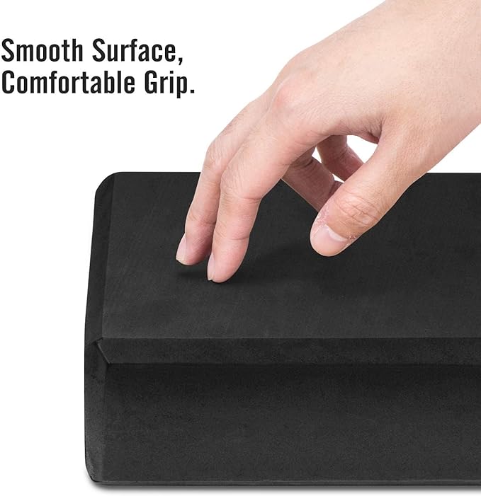 Gaiam Yoga Block - Supportive Latex-Free Eva Foam - Soft Non-Slip Surface with Beveled Edges for Yoga, Pilates, Meditation - Yoga Accessories for Stability, Balance, Deepen Stretches