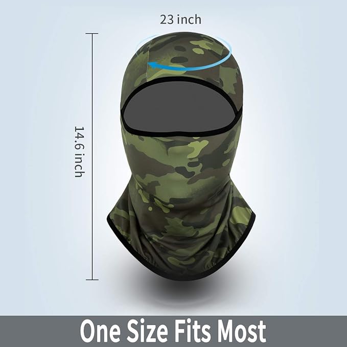 Achiou Balaclava Face Mask, Ski Mask for Men Women Football, Lightweight Sheisty, Ninja Shiesty Sun Hood UV Protector Cycling